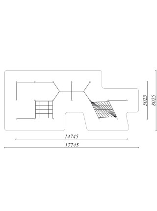 Ігровий канатний майданчик В-028 Ігровий канатний майданчик В-028